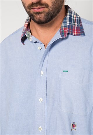 VINTAGE 80'S TOMMY HILFIGER COTTON SHIRT / S4198