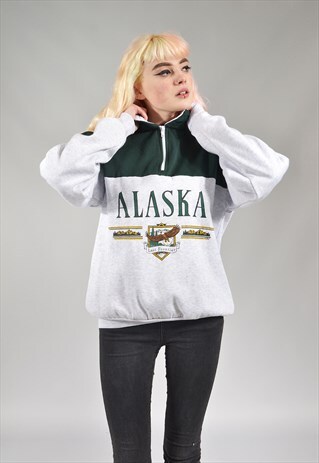VINTAGE GREY ALASKA SWEATER