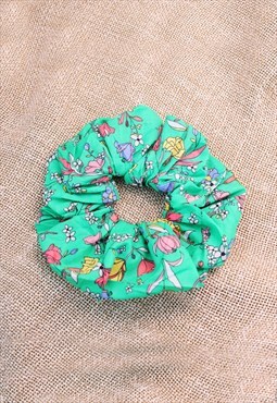 Mega scrunchie - green floral