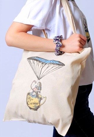 Alice How Curious Tote Bag