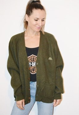 Vintage 90s KAPPA Embroidered Knit Sweatshirt Cardigan