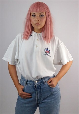 CHEVIGNON VINTAGE 90'S POLO T-SHIRT CREST EMBROIDERY