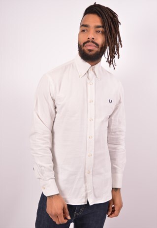 VINTAGE FRED PERRY SHIRT WHITE