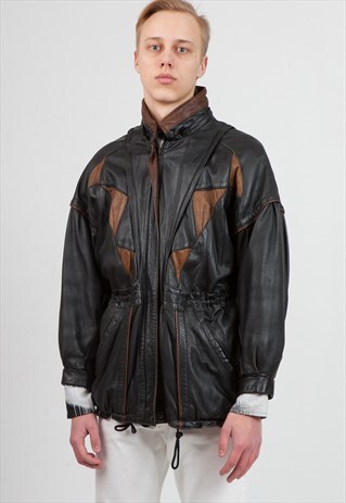 VINTAGE BLACK LAMB LEATHER JACKET