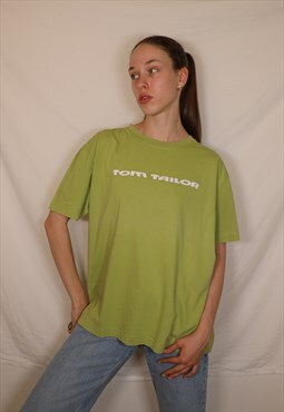 Tom Tailor 90s green t-shirt Y2K