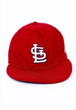 Vintage New Era St Louis Cap Red With Embroidered Logo 