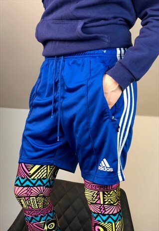 ADIDAS BLUE RUNNING SHORTS 90S VINTAGE