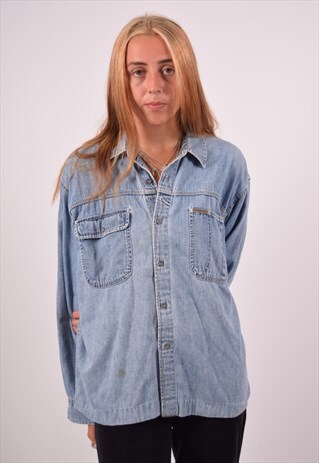 VINTAGE CALVIN KLEIN DENIM SHIRT BLUE
