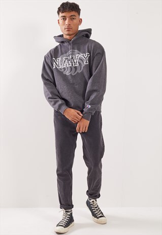 VINTAGE CHAMPION NAVY HOODIE