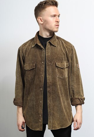 VINTAGE CORDUROY SHIRT BROWN