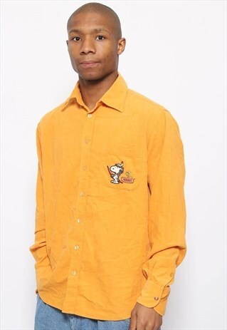VINTAGE ICEBERG SNOOPY LOGO SHIRT ORANGE