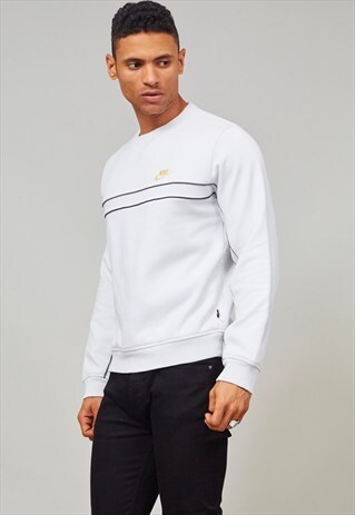 VINTAGE 90'S CLASSIC WHITE RIBBED NIKE SWEATER