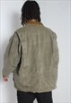 VINTAGE 90'S CHECK LINED CHORE WORKER JACKET - GREEN