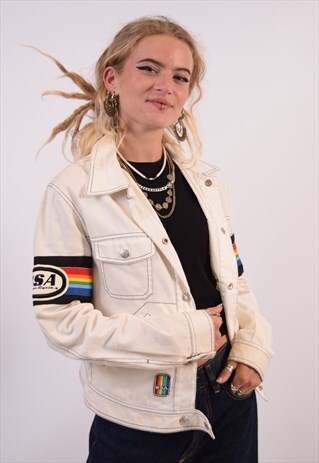 VINTAGE HARRINGTON JACKET WHITE