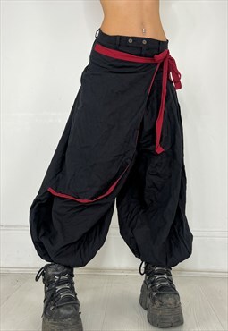 Vintage Y2k Hippy Pants Trousers Festival Parachute Wrap 90s