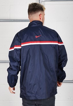 Vintage Nike Jacket in Navy Windbreaker Rain Coat XL