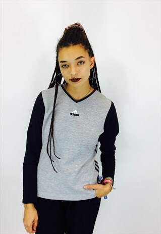 ADIDAS EMBROIDERED LONG SLEEVE T SHIRT