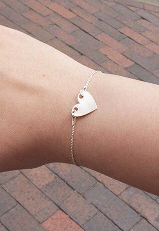 STERLING SILVER HEART BRACELET