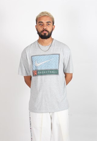 VINTAGE NIKE BASKETBALL T-SHIRT GREY