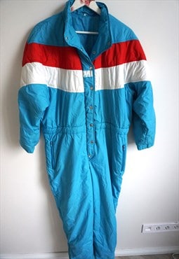 Vintage Onepiece Skisuit Skiing Ski Suit Overall Romper Snow