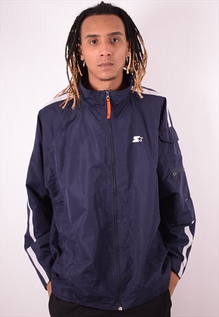 STARTER MENS VINTAGE JACKET XL BLUE 90S