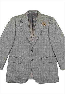 Burberrys Vintage Men's Grey Herringbone Blazer