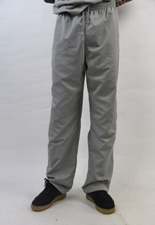 VINTAGE ADIDAS 90'S GREY TRACKSUIT BOTTOMS