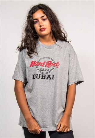 90'S VINTAGE HARD ROCK CAFE DUBAI GREY T-SHIRT