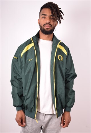 NIKE MENS VINTAGE TRACKSUIT TOP JACKET MEDIUM GREEN 90S