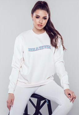 Adolescent clothing whatever design jumper in white