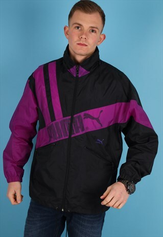 VINTAGE PUMA WINDBREAKER JACKET IN MULTI NJ776