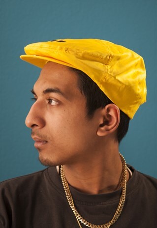 VINTAGE YELLOW BERRET SNAPBACK CAP HAT