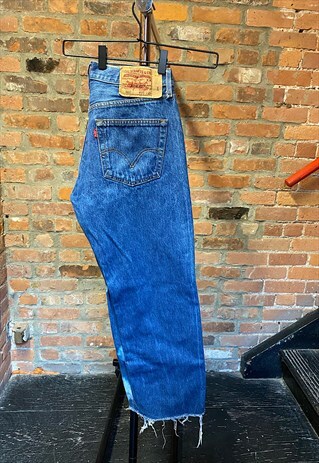 VINTAGE 90S LEVI'S 501 BLEACHED HIGH-RISE MOM JEANS (29)