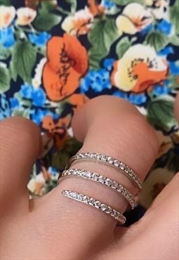 Sterling Silver Spiral Wraparound Ring 