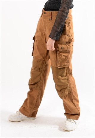 CARHARTT BRANDED BROWN CARHARTT TROUSERS.