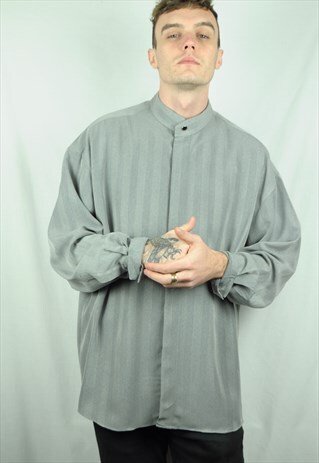 GREY PINSTRIPE SHIRT