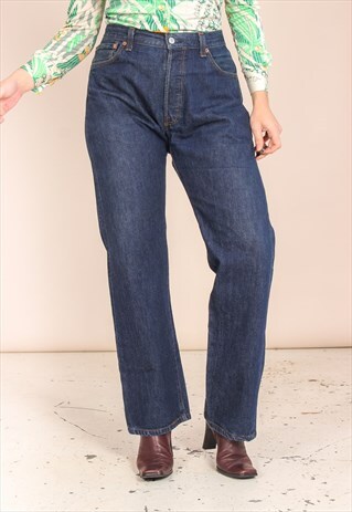 VINTAGE 90S LEVI'S 501 JEANS IN DARK WASH