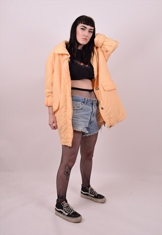 VINTAGE 80'S YELLOW GRANNY MAC JACKET SIZE 8 10 12 14