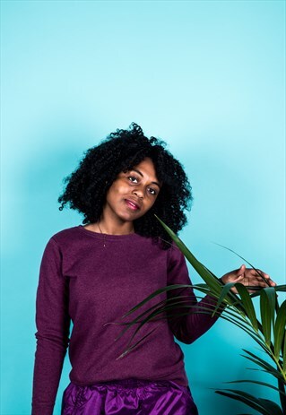 VINTAGE 1990S SWEATER IN PURPLE