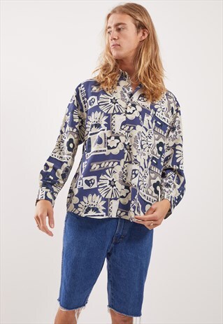 VINTAGE PATTERNED FESTIVAL LONG SLEEVE SHIRT
