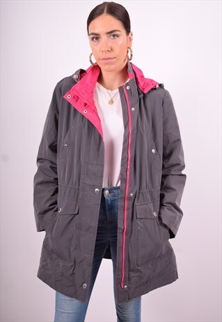 NAUTICA WOMENS VINTAGE JACKET COAT XL GREY 90'S