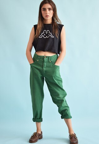 90'S RETRO REGULAR WAIST MOMS STRAIGHT DENIM JEANS
