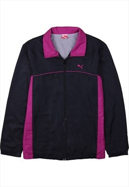Vintage 90's Puma Windbreaker Track Jacket Full zip up Black