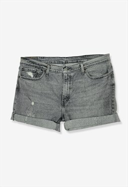 Vintage Levi's 511 Distressed Denim Shorts Grey W40