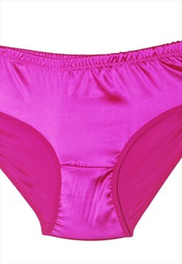 Full Bum Sexy Pink Satin Knicker Underwear Stylish Panties
