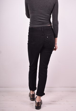LEVI'S WOMENS VINTAGE JEANS W28 L30 BLACK 90'S