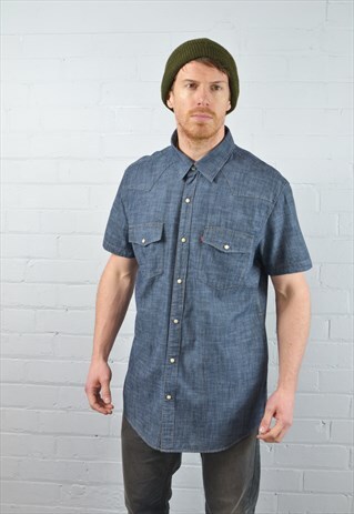 VINTAGE LEVI'S CHARCOAL DENIM SHIRT