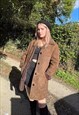 Vintage 70s Shearling Brown Suede Coat