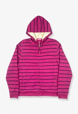 Vintage L.L BEAN Striped Fleece Lined Hoodie XL BV12980