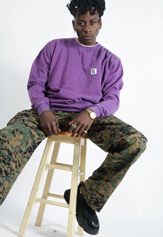 YIFY WHITE LABEL SWEATSHIRT IN PURPLE